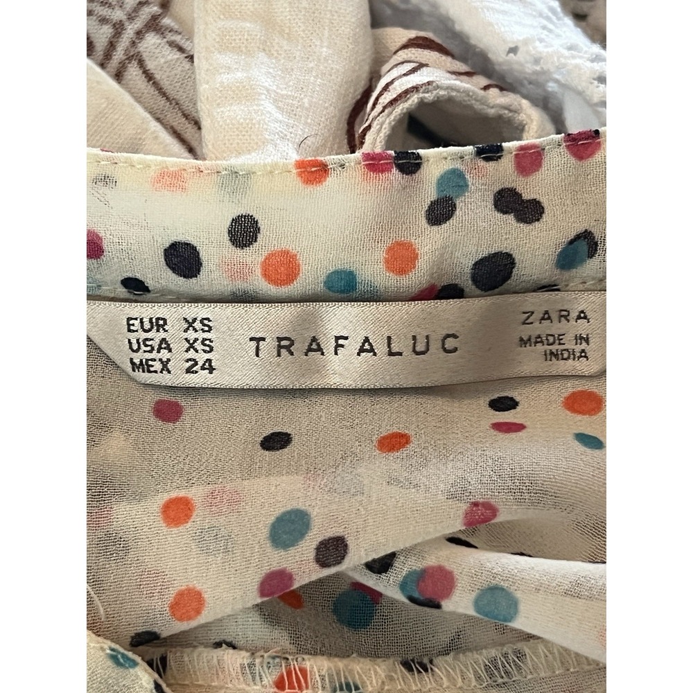 Zara Trafaluc womens sleeveless polka dot blouse XS - Picture 3 of 5